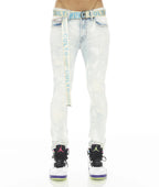 Punk Super Skinny Stretch w/ Belt in Sky