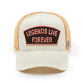 Cult's Logo Mesh Back Trucker Hat "Legends Live Forever" in White Swan 625BC-CH71A