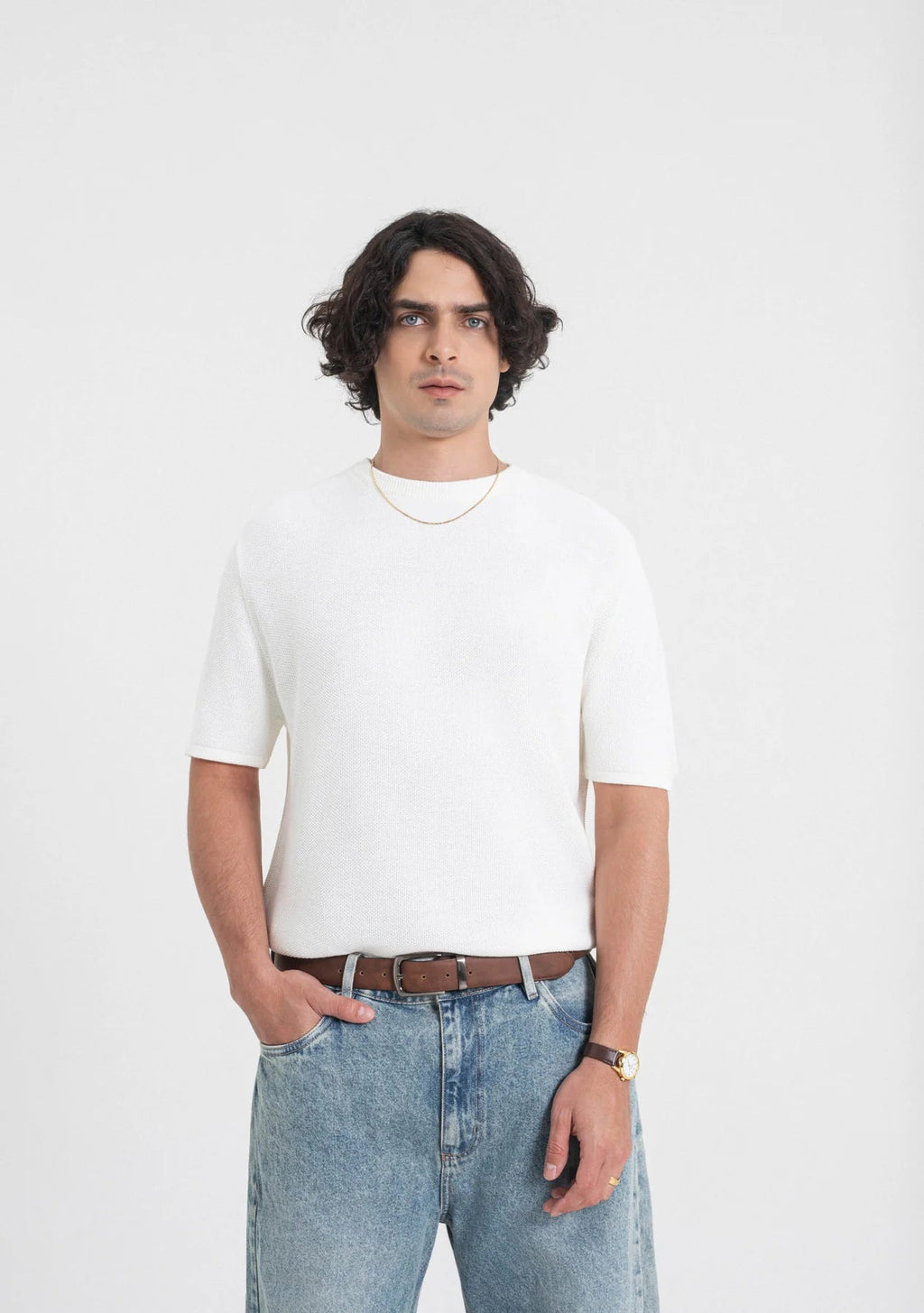 ACROSS THE LINES WHITE T-SHIRT PURE