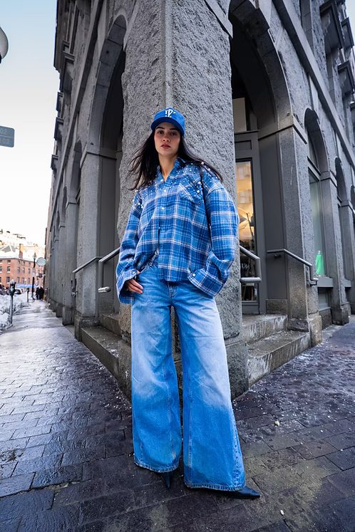 WDS-2W002B PEARL VISION BLUE WOVEN SHIRT