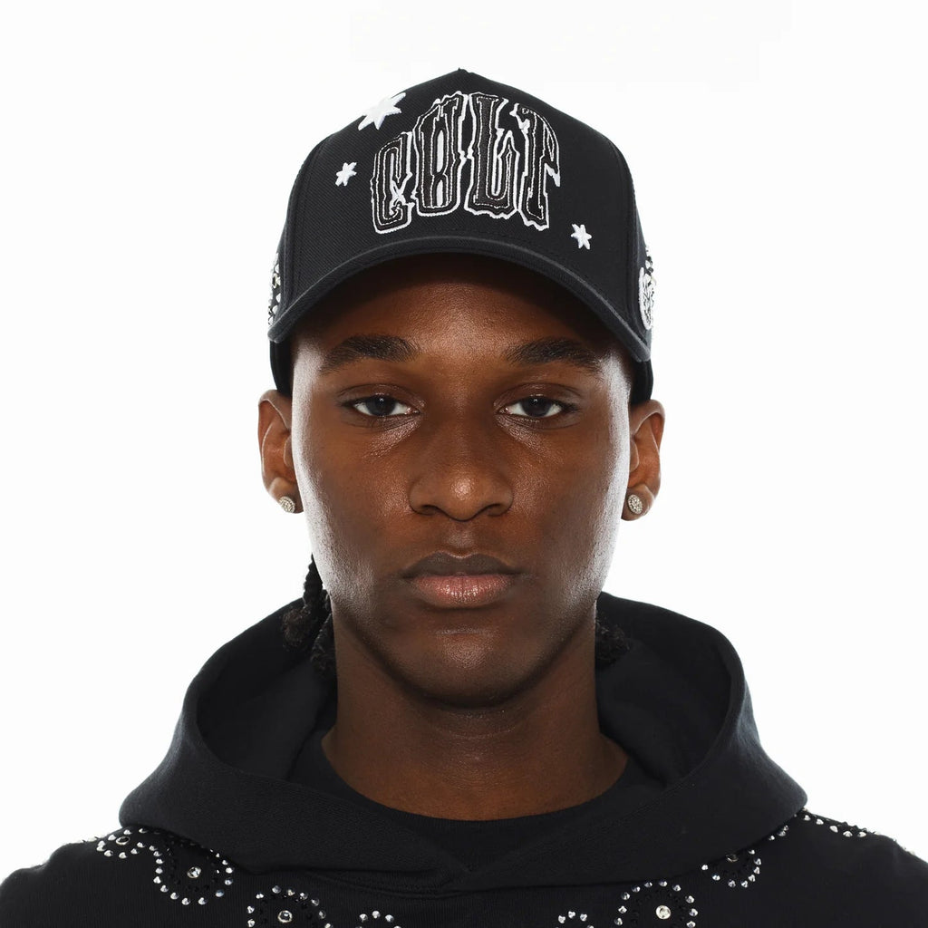 Cult x El Alfa Premium Paisley 5 Panel A Frame Trucker Hat in Black 625B8-CH63A