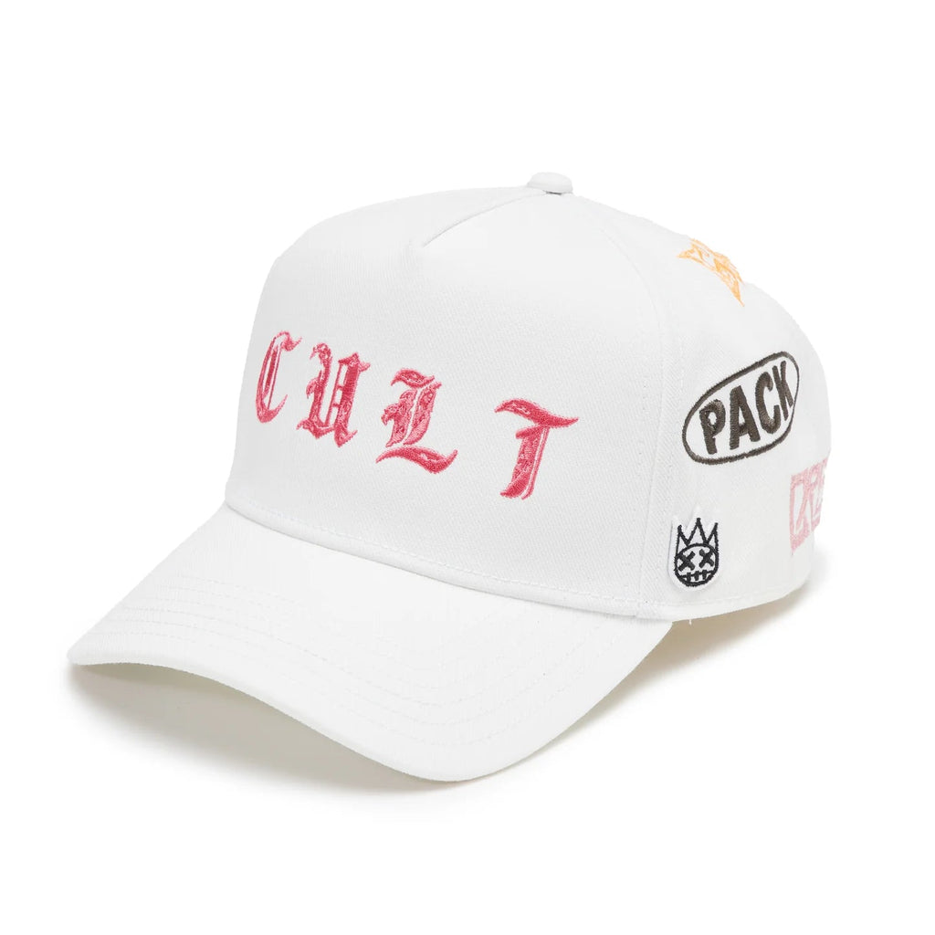 Cult's Logo Mesh Back Trucker Hat "Cult Community" in Winter White 625BC-CH108A