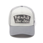 Cult's Mesh Back Trucker Hat "Fxxk Normal, I Want Magic" In Cool Grey  626BC-CH67A