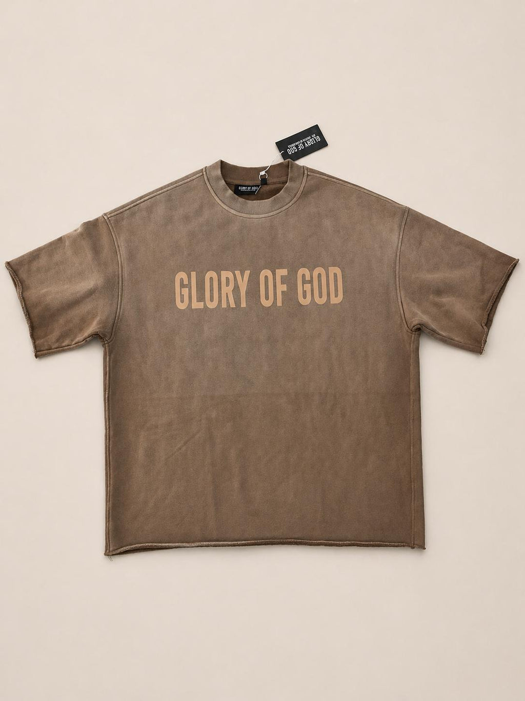Glory of God – Oversized Washed Tee brown