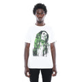 SHORT SLEEVE CREW NECK TEE "GANJA" IN WHITE