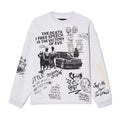 Cult's French Terry Fleece Crew Sweatshirt "The Death Of Free Speec In Heather Grey 626B8-FC19A