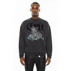 Cult's Novelty Fleece Crew Sweatshirt in Vintage Charcoal 625B9-FC21A
