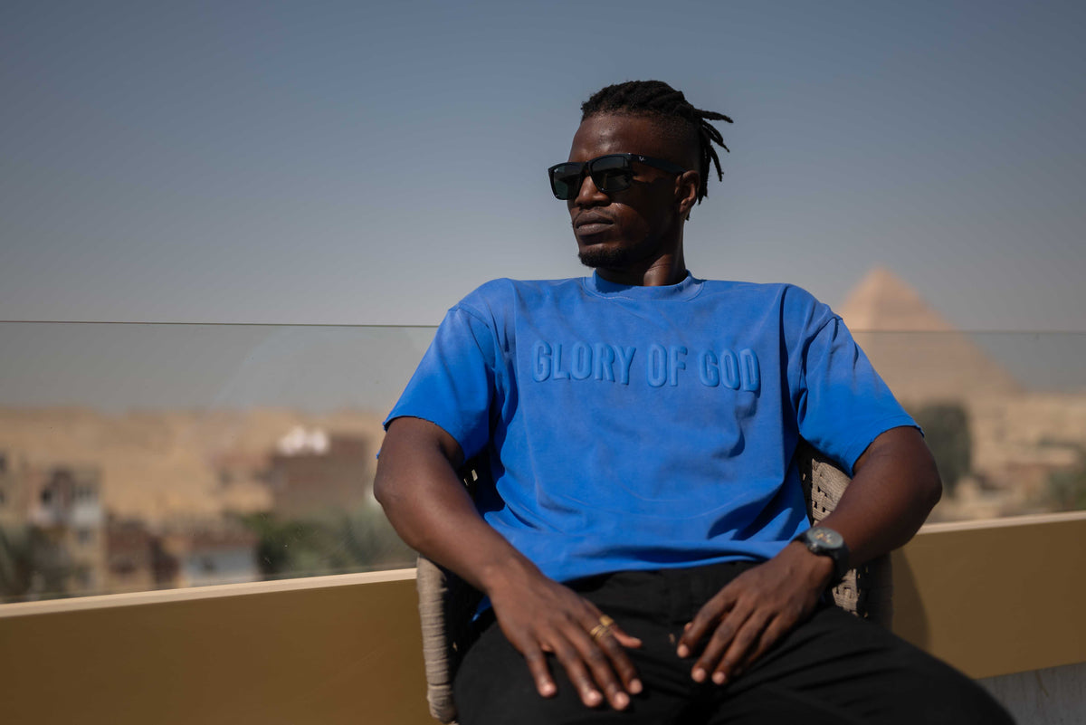Glory Of God oversized t-shirt - Blue