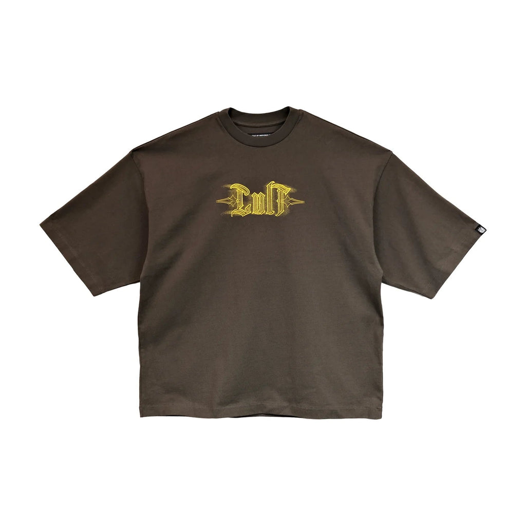 Cult's Oversized Heavyweight Boxy Fit Short Sleeve Crew Neck Tee "Pinstripe" in Sage