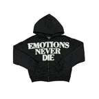 MIXED EMOTION / Black ‘End’ Rhinestone hoodie