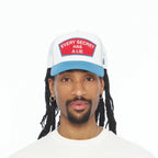 Cult's Mesh Back Trucker Hat "Every Secret Has A Lie" In Winter White 626BC-CH65A
