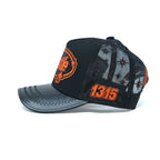 Gold Star Hustle Black Orange Logo Trucker Hat