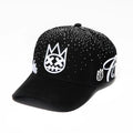 Cult's Exclusive "Crystals" 5 Panel A Frame Trucker Hat in Black 625BC-CC03A