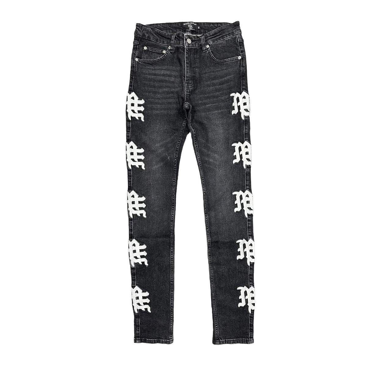 MIXED EMITION / Monogram Denim Black Wash Jeans