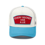 Cult's Mesh Back Trucker Hat "Every Secret Has A Lie" In Winter White 626BC-CH65A