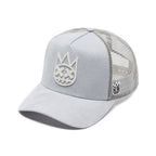 Cult's Logo Mesh Back Trucker Hat In Grey SKU: 626BC-CH43A