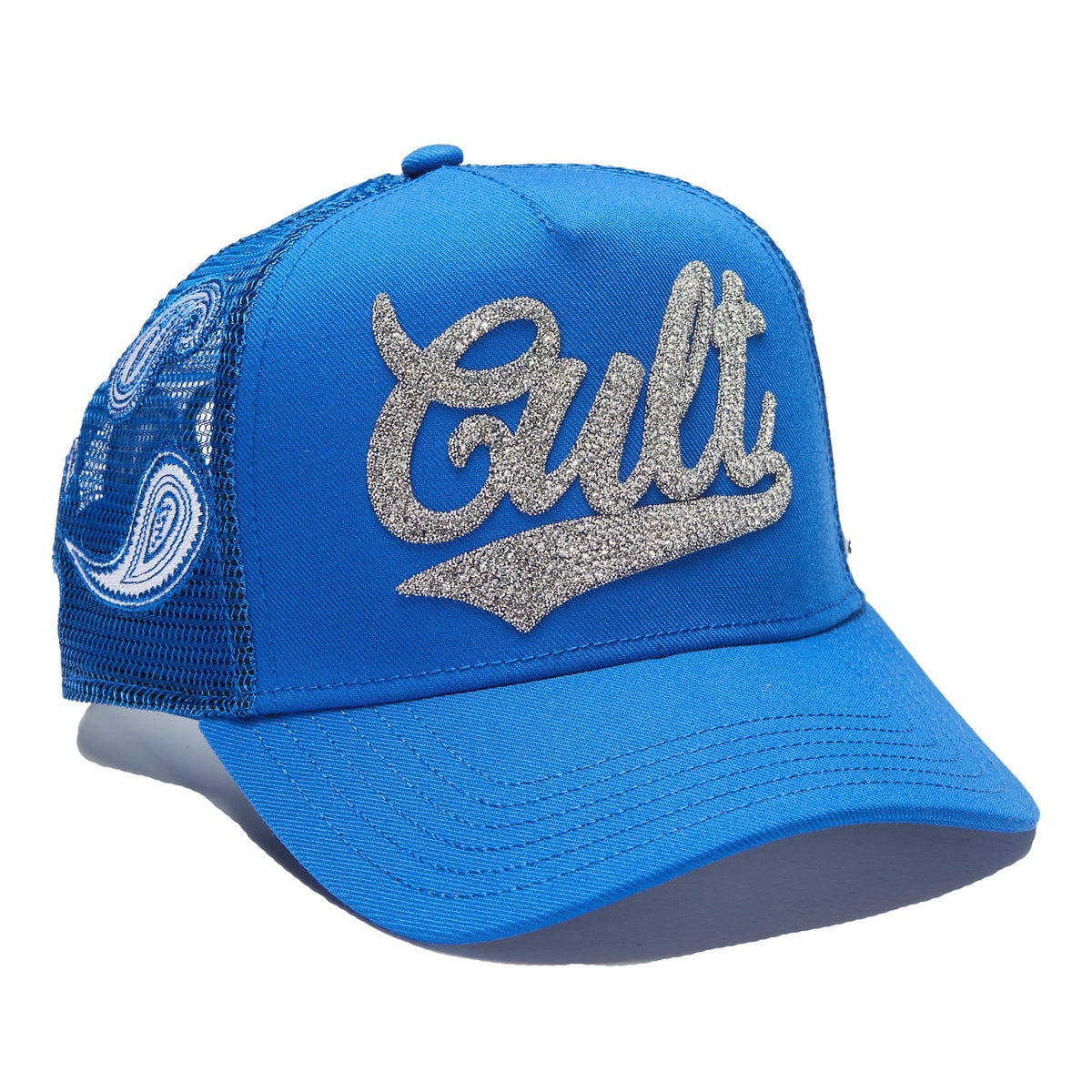 PAISLEY SHIMUCHAN LOGO MESH BACK TRUCKER HAT IN ROYAL BLUE 624B9-CH73C