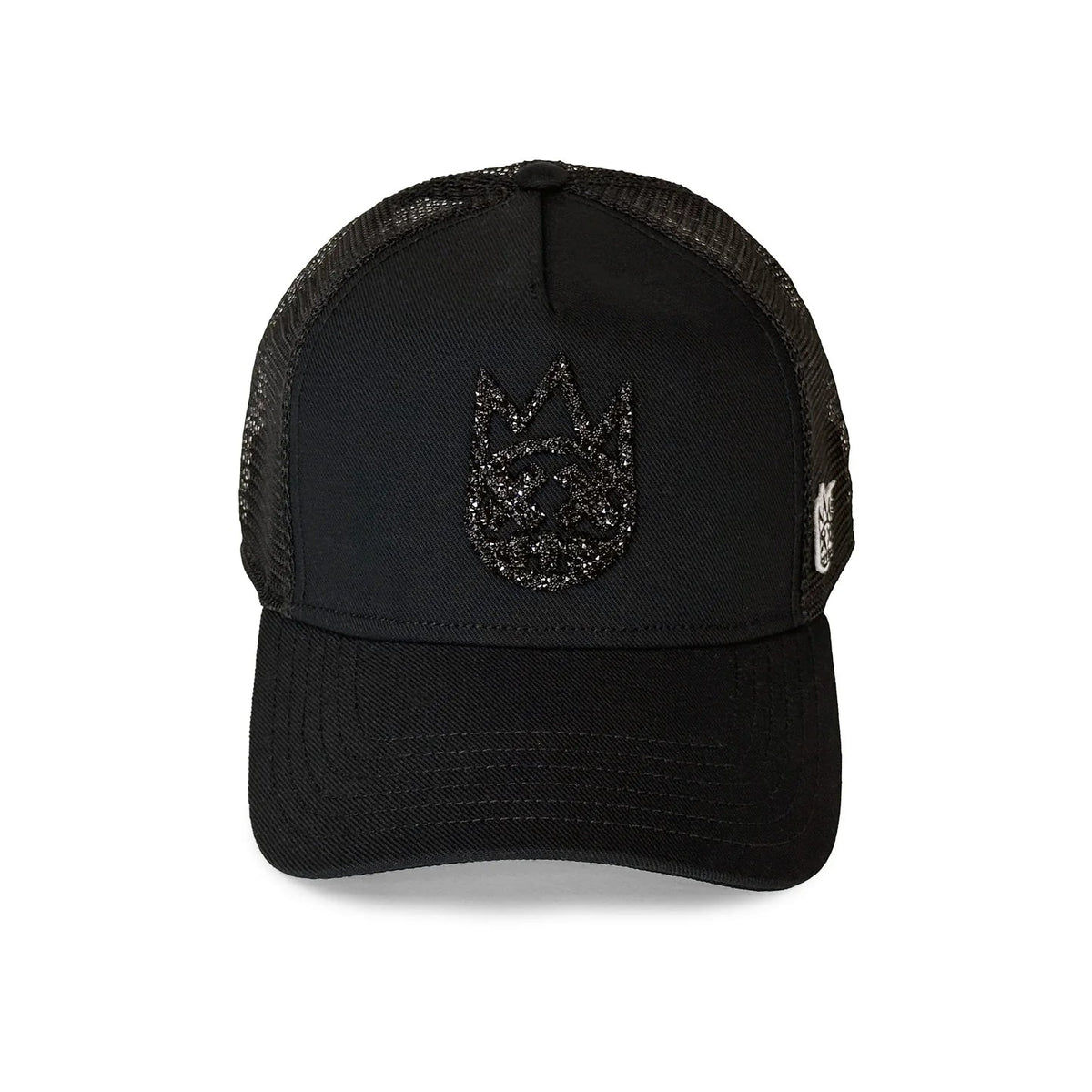 Cult's Crystal Logo Trucker Hat in Black 625BC-CH200A
