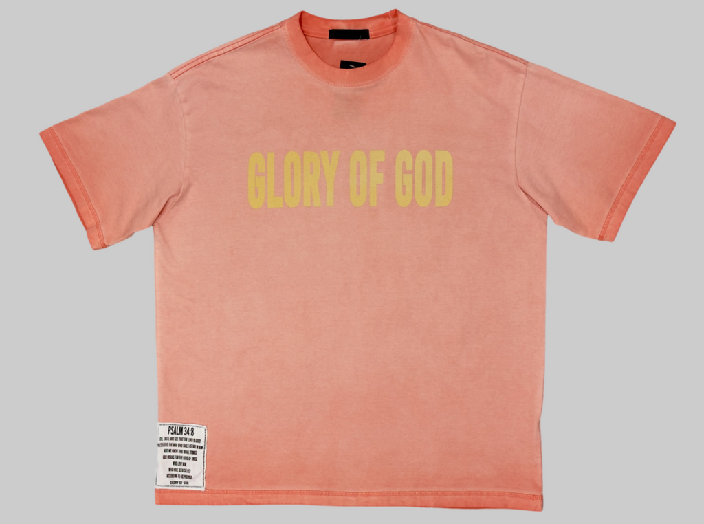 Glory of God Oversized Half Sleeve T-Shirt - in Regal Orange
