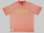 Glory of God Oversized Half Sleeve T-Shirt - in Regal Orange