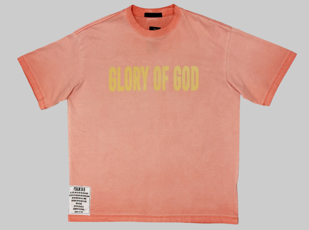 Glory of God Oversized Half Sleeve T-Shirt - in Regal Orange