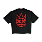 Cult's Oversized Heavyweight Boxy Fit Short Sleeve Crew Neck Tee "Arch Logo" in Black  625B12-K34A-XS