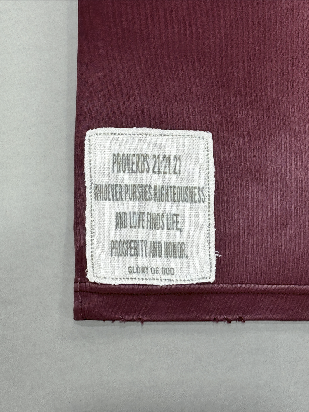Glory of God Oversized Half Sleeve T-Shirt - Luxurious Chestnut Red