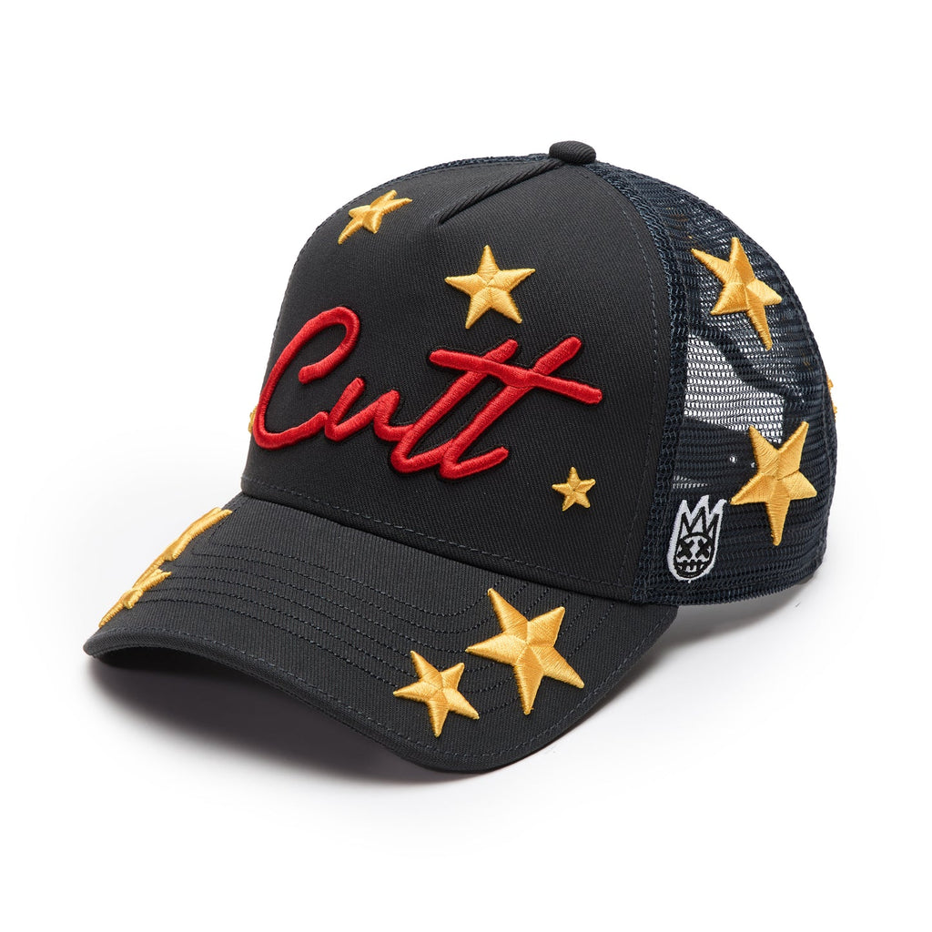 Cult's Logo Mesh Back Trucker Hat "Cherubs" in Steel  625BC-CH51A-ONE