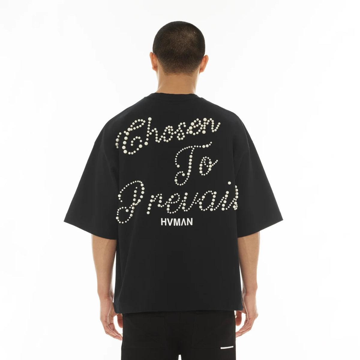 Hvman's Oversized Heavyweight Novelty Tee "Heart" in Black 326AC-TT04A