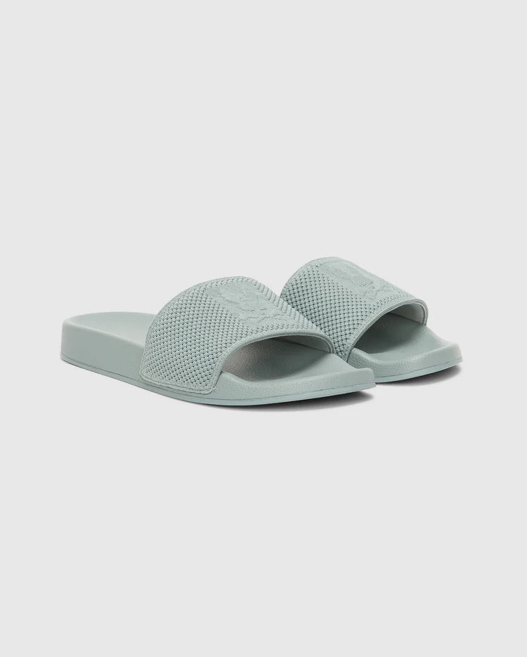 men's knit slides B6A474F200 LEAD GREY