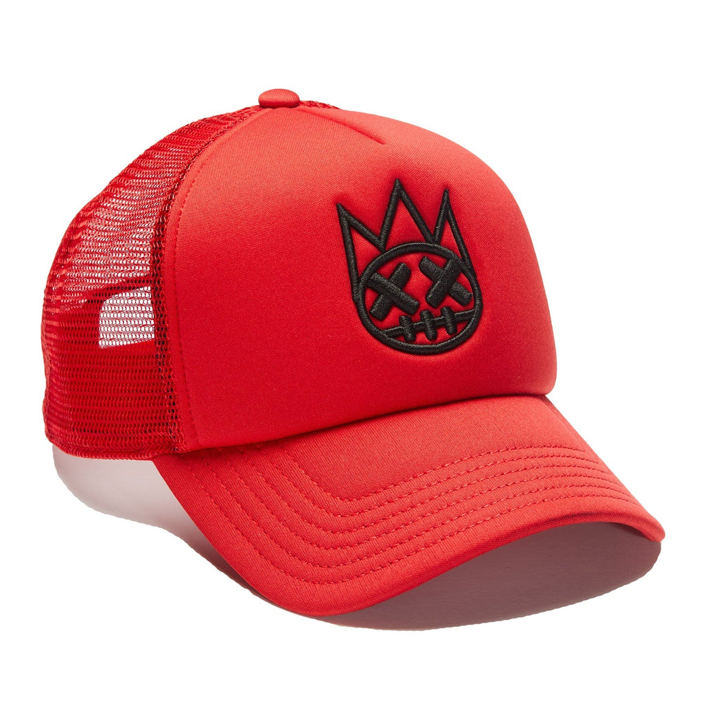 SHIMUCHAN LOGO MESH BACK TRUCKER HAT IN RED