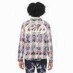 Cult's L/S Vintage Embroidered Plaid Woven Shirt In Harvest Plaid 626B8-WS71E