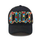Cult's Mesh Back Trucker Hat "Stained Glass" In Black SKU: 626BC-CH61A-ONE