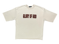 Glory of God T-Shirt - Ecru White with Seal Brown Font