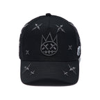 Cult's Shimuchan Logo Mesh Back Trucker Hat "Star Embroidery" In Black  626AC-CH58A