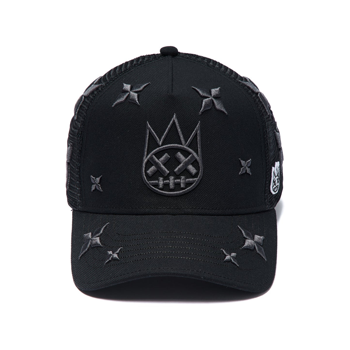 Cult's Shimuchan Logo Mesh Back Trucker Hat "Star Embroidery" In Black  626AC-CH58A