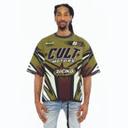 Cult's Oversized Short Sleeve Crew Neck Tee "Racer" 260 Grams In Multi  626B7-K47A