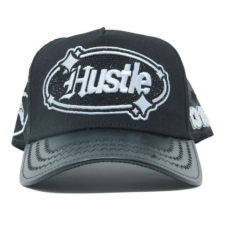 Gold Star Hustle Black Trucker Hat