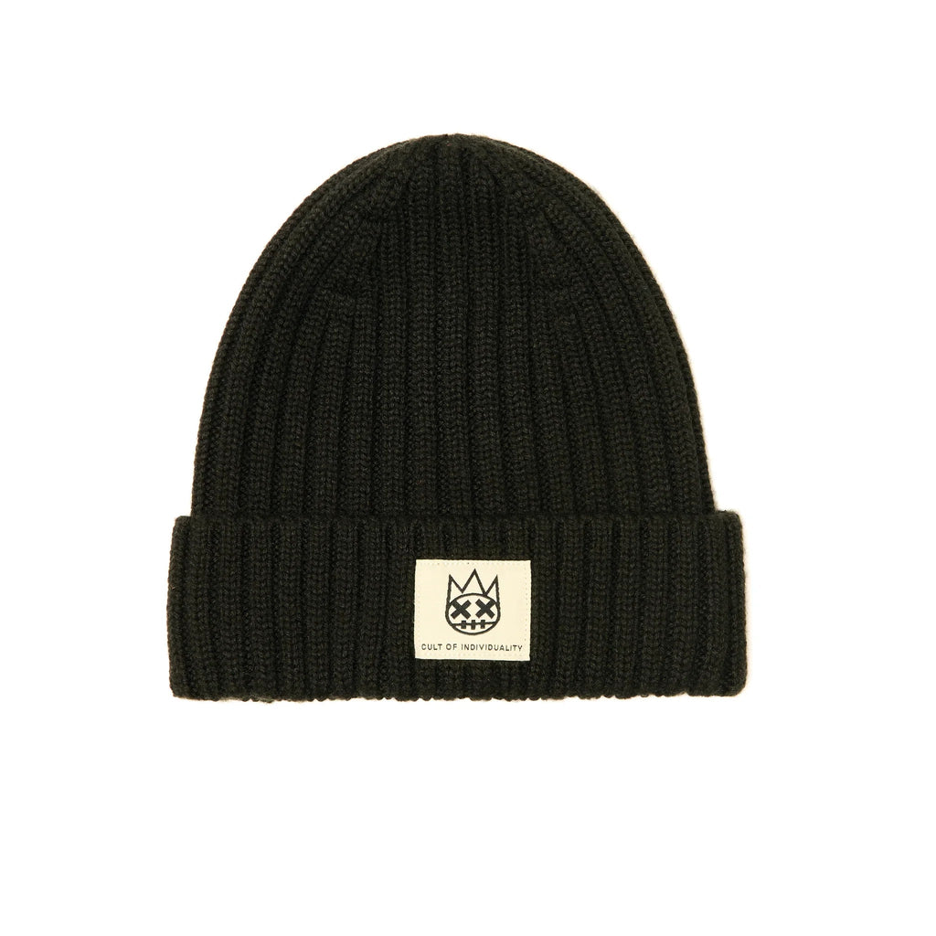 Shimuchan Logo Knit Hat - Vintage Black 624BC-CH60A