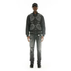 Cult's Paisley Varsity Jacket in Black