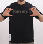 Glory of God Oversized T-Shirt - Ultra-Soft Cotton with Iridescent Font in Timeless Black