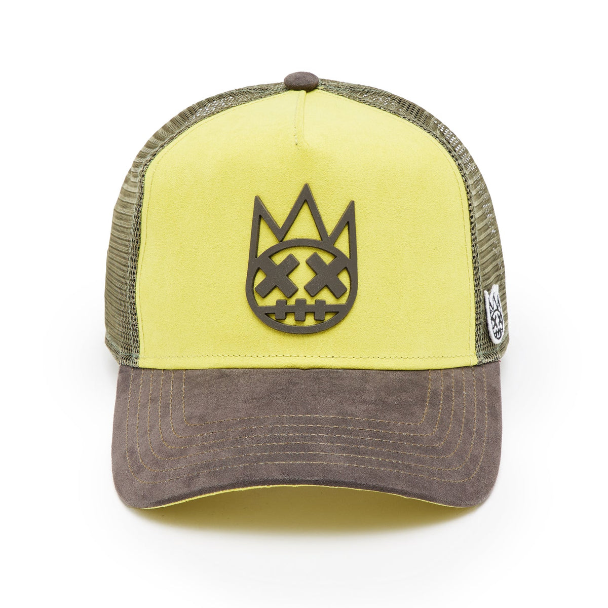 Cult's Logo Mesh Back Trucker Hat "Shimuchan" in Green Sheen 625BC-CH62A