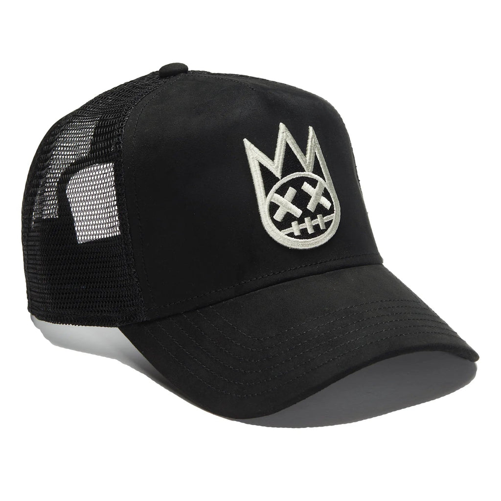 SHIMUCHAN LOGO MESH BACK TRUCKER HAT IN VINTAGE BLACK