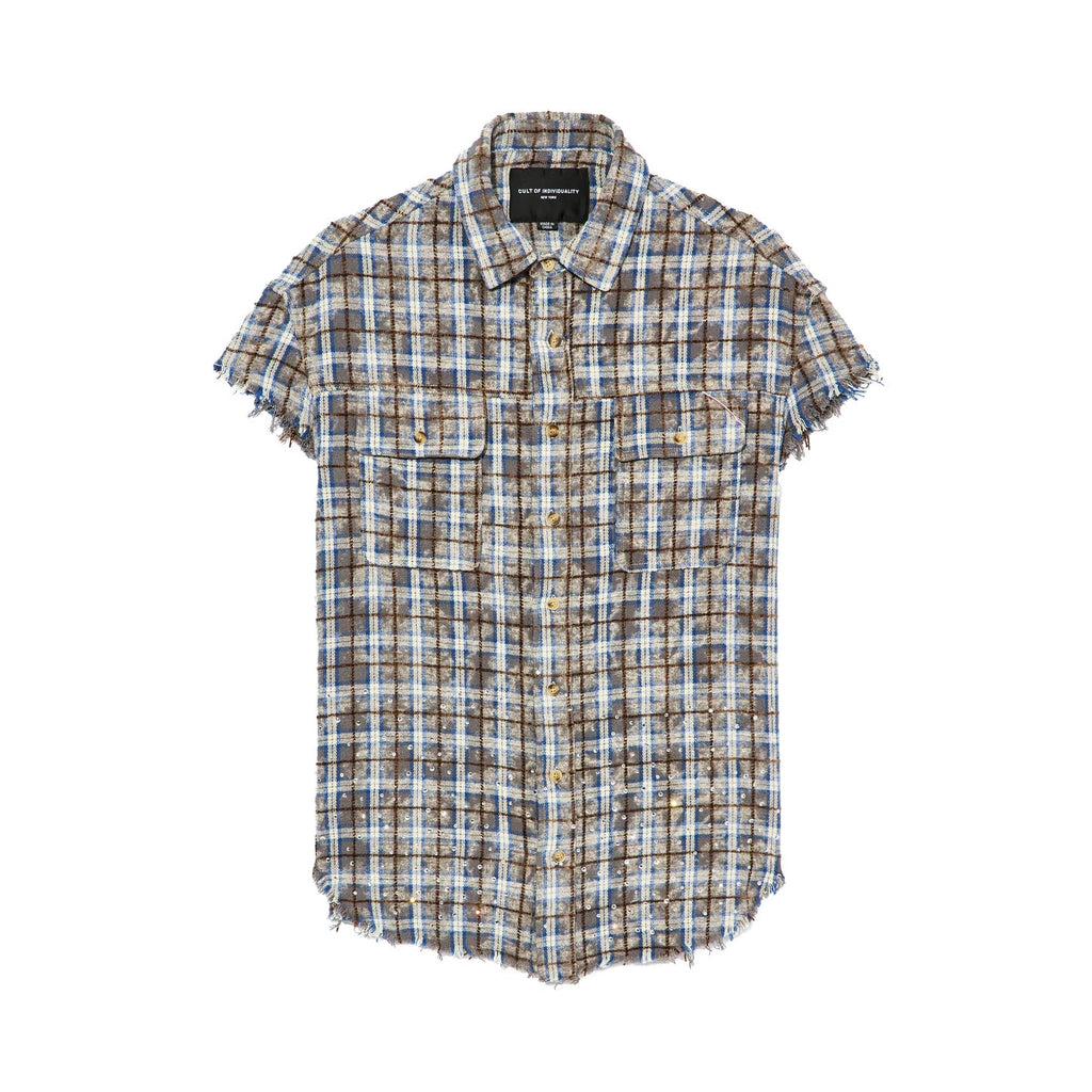 Cult's Sleeveless Woven Shirt in Sky Blue  626A4-WS79A