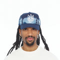Cult's Mesh Back Trucker Hat "Mountains" In Dark Navy 626BC-CH60A
