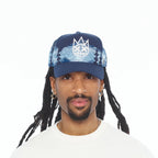 Cult's Mesh Back Trucker Hat "Mountains" In Dark Navy 626BC-CH60A