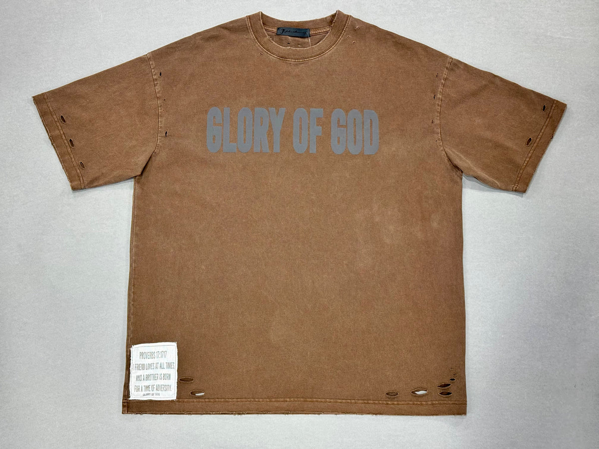 Glory of God Oversized T-Shirt - Luxuriously Soft Cotton in Timeless Brown