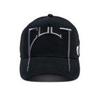 Cult's Arch Logo Mesh Back Trucker Hat in BlackCult's Arch Logo Mesh Back Trucker Hat in Black
