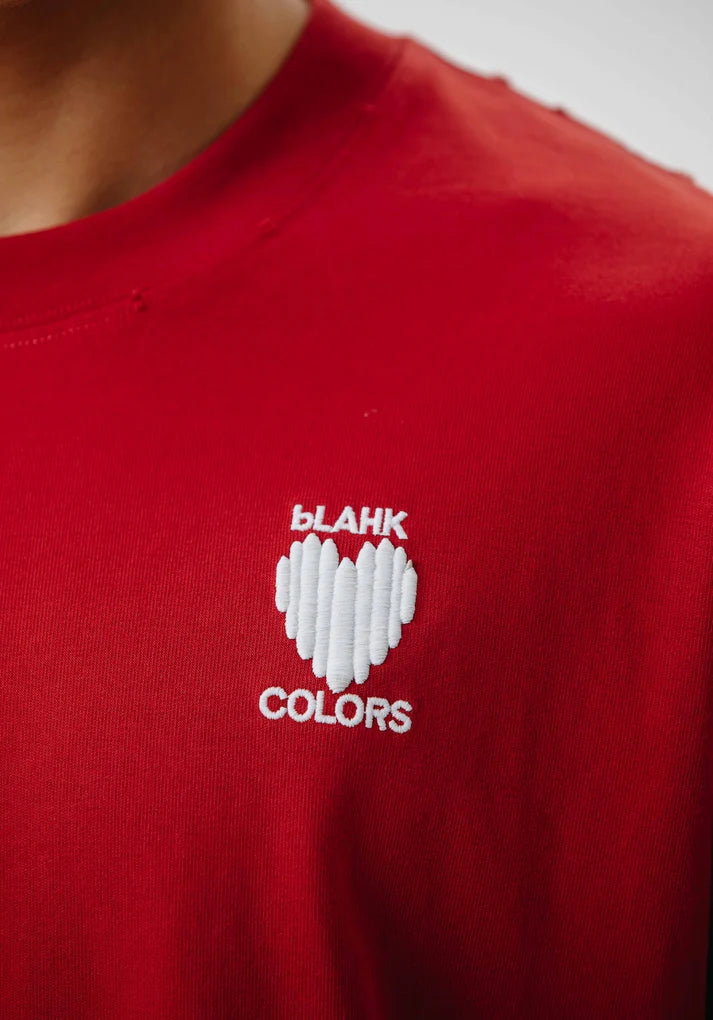 Blahk Colors  Heart Mark Tee Oversized