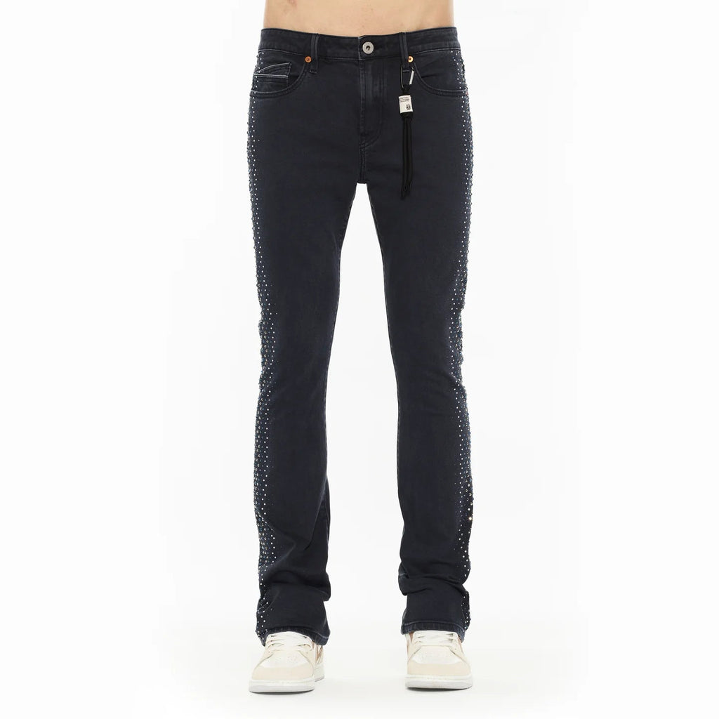 Cult x El Alfa Premium Lenny Bootcut 603 Jeans in Noir  625B8-LB5H